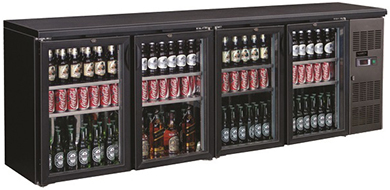 Back bar 698L, glass